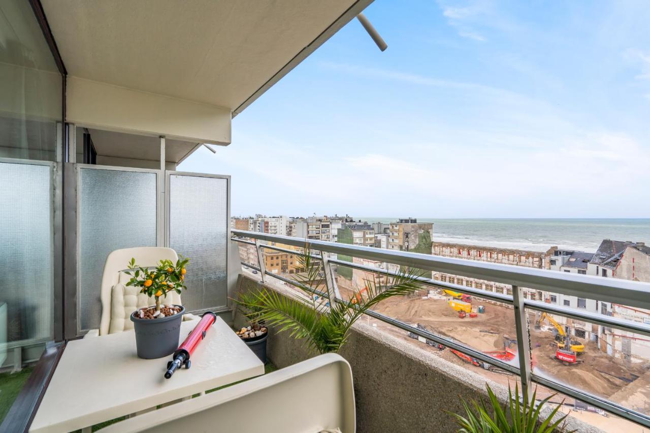 Luxueuze Vakantiestudio Met Zeezicht En Terras In Oostende Εξωτερικό φωτογραφία